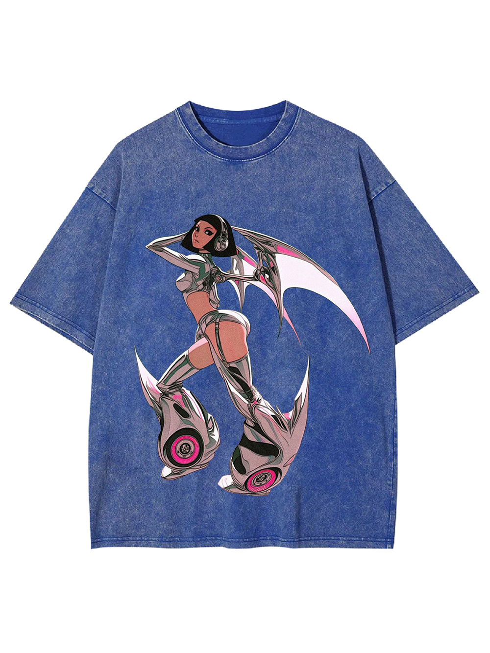 Neon Winged Warrior Washed Tee