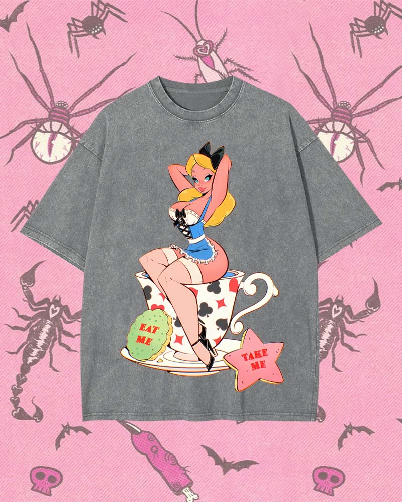 EAT ME, TAKE ME Y2K WASHED TEE