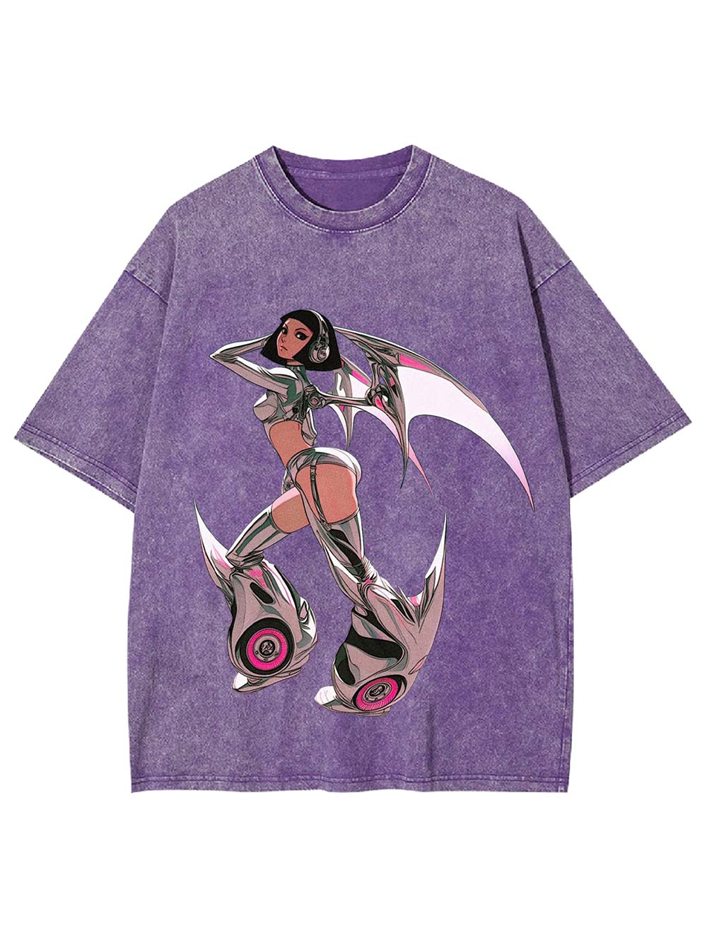 Neon Winged Warrior Washed Tee