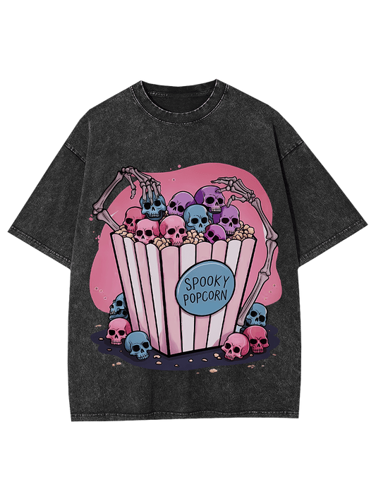 Spooky Popcorn Washed Tee