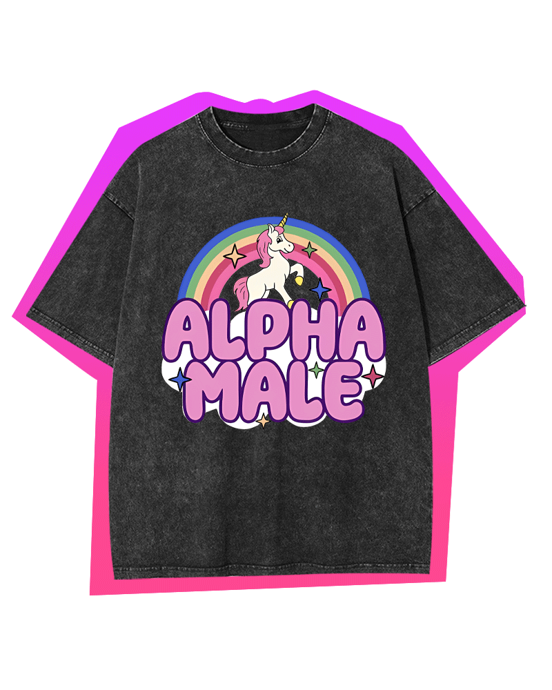 ALPHA MALE Y2K WASHED TEE