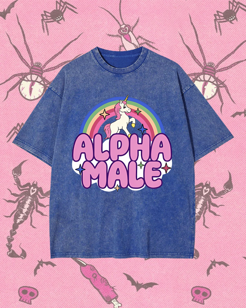 ALPHA MALE Y2K WASHED TEE