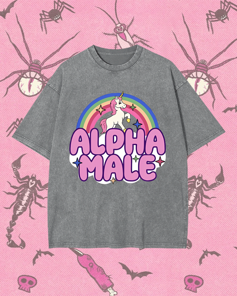 ALPHA MALE Y2K WASHED TEE