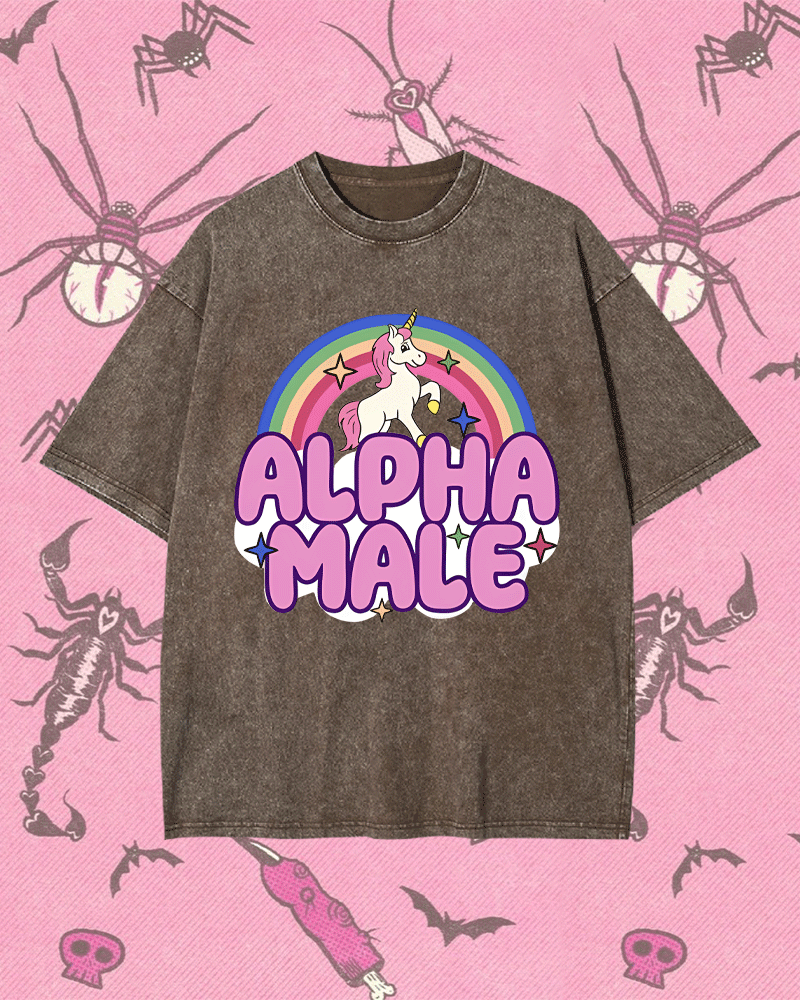 ALPHA MALE Y2K WASHED TEE