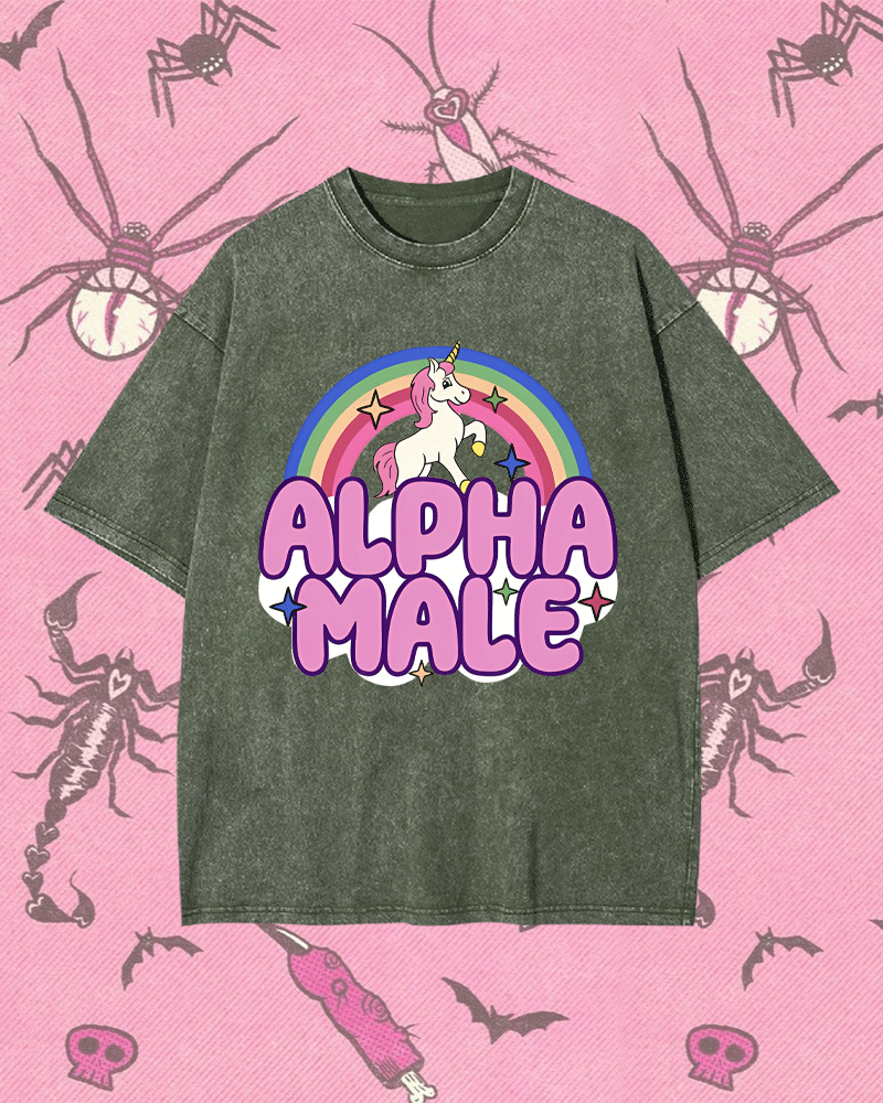 ALPHA MALE Y2K WASHED TEE