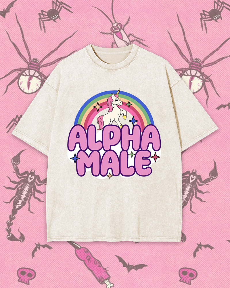 ALPHA MALE Y2K WASHED TEE