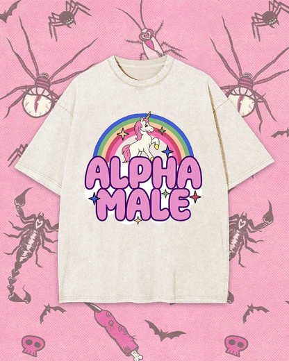 ALPHA MALE Y2K WASHED TEE