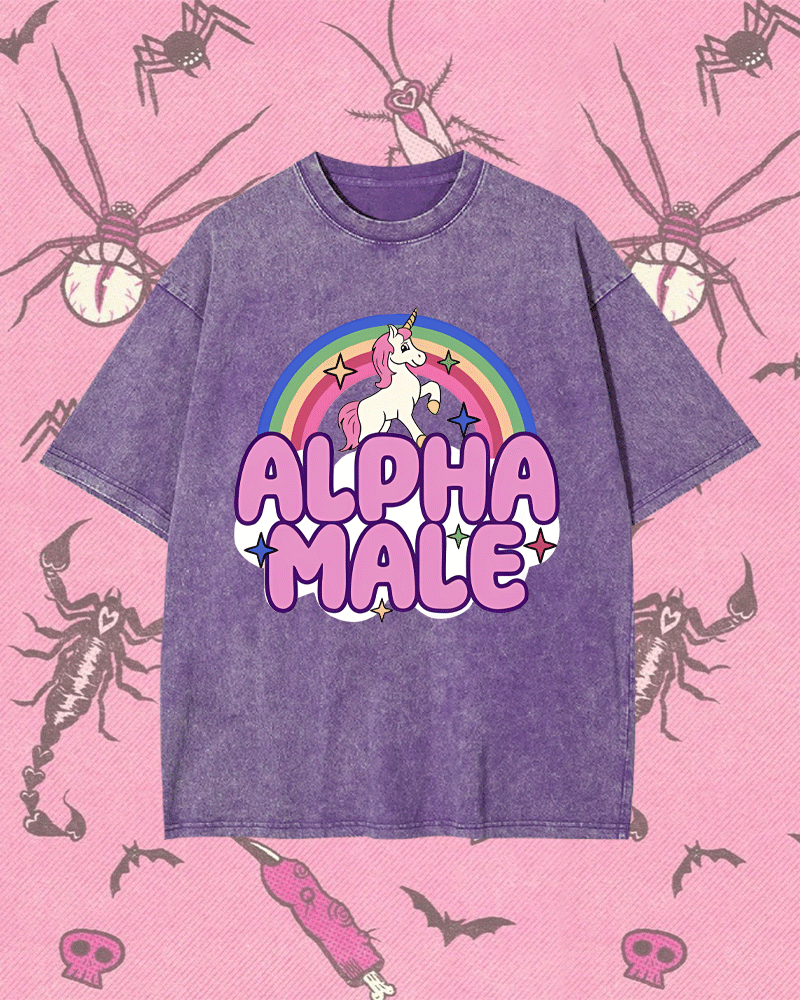 ALPHA MALE Y2K WASHED TEE