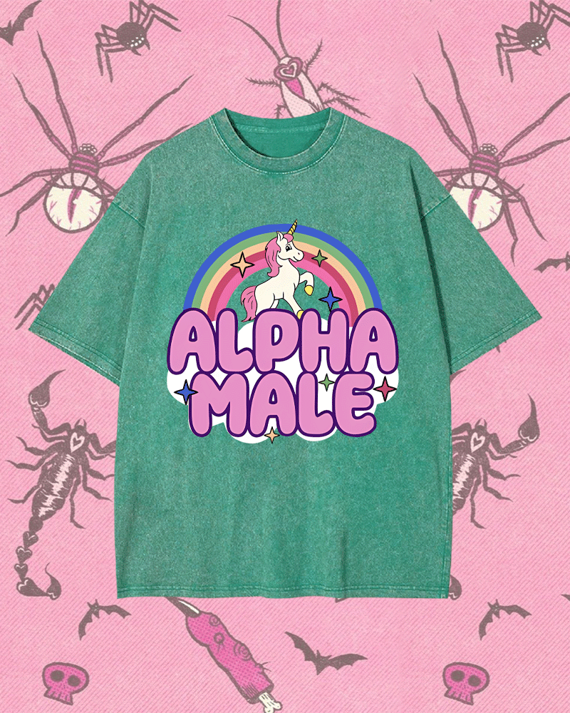 ALPHA MALE Y2K WASHED TEE