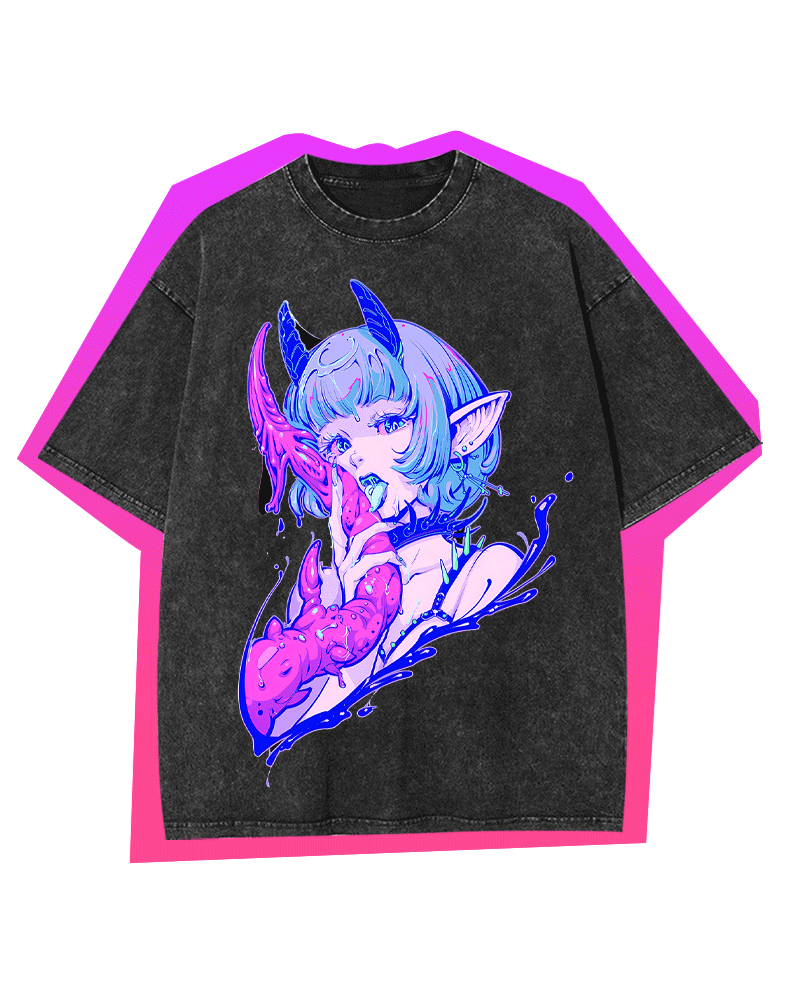 A FANTASY CREATURE WASHED TSHIRT