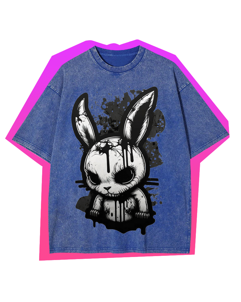 DARK RABBIT WASHED TSHIRT