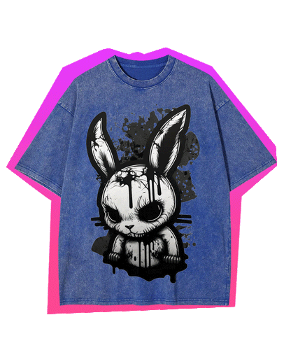 DARK RABBIT WASHED TSHIRT