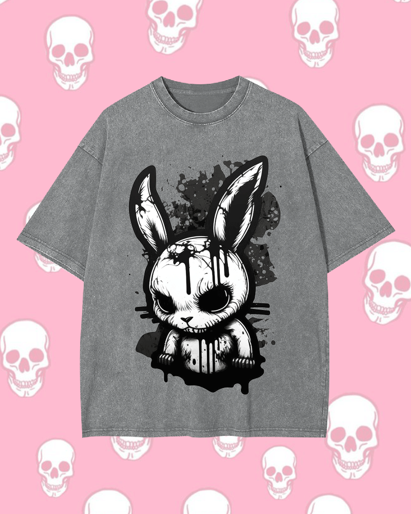 DARK RABBIT WASHED TSHIRT