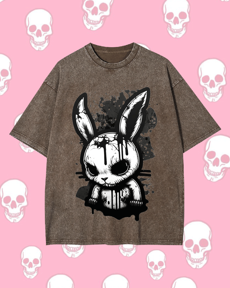 DARK RABBIT WASHED TSHIRT