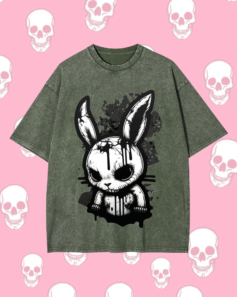 DARK RABBIT WASHED TSHIRT