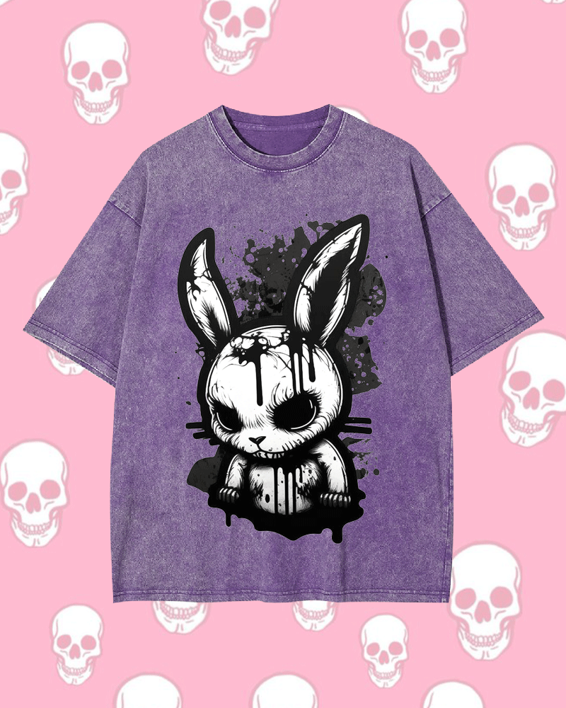 DARK RABBIT WASHED TSHIRT