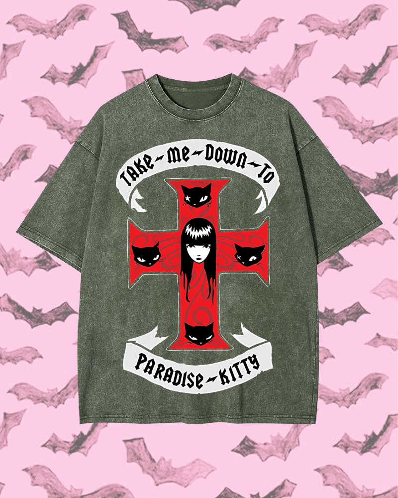 PARADISE KITTY WASHED TSHIRT