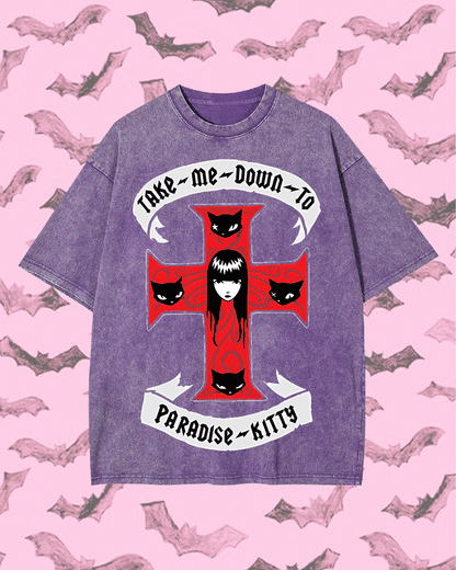 PARADISE KITTY WASHED TSHIRT