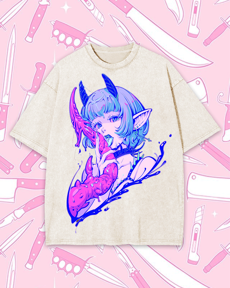 A FANTASY CREATURE WASHED TSHIRT